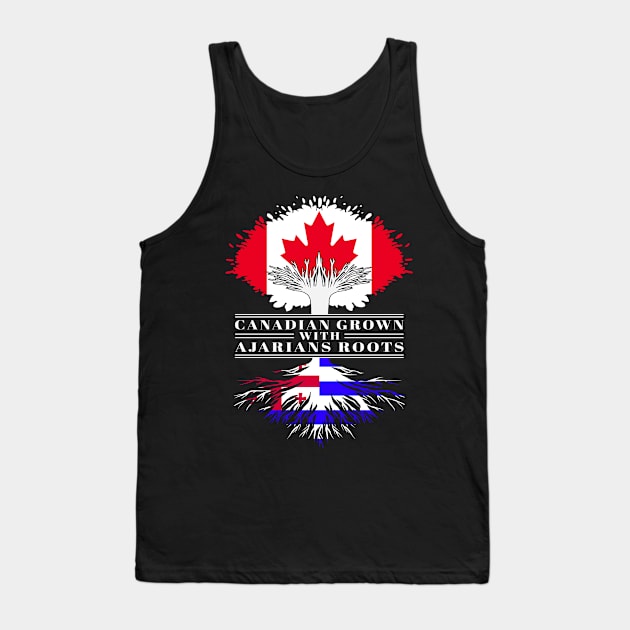 Canadian Grown With Ajarians Roots canada Ajaria Flag Tree Tank Top by BramCrye